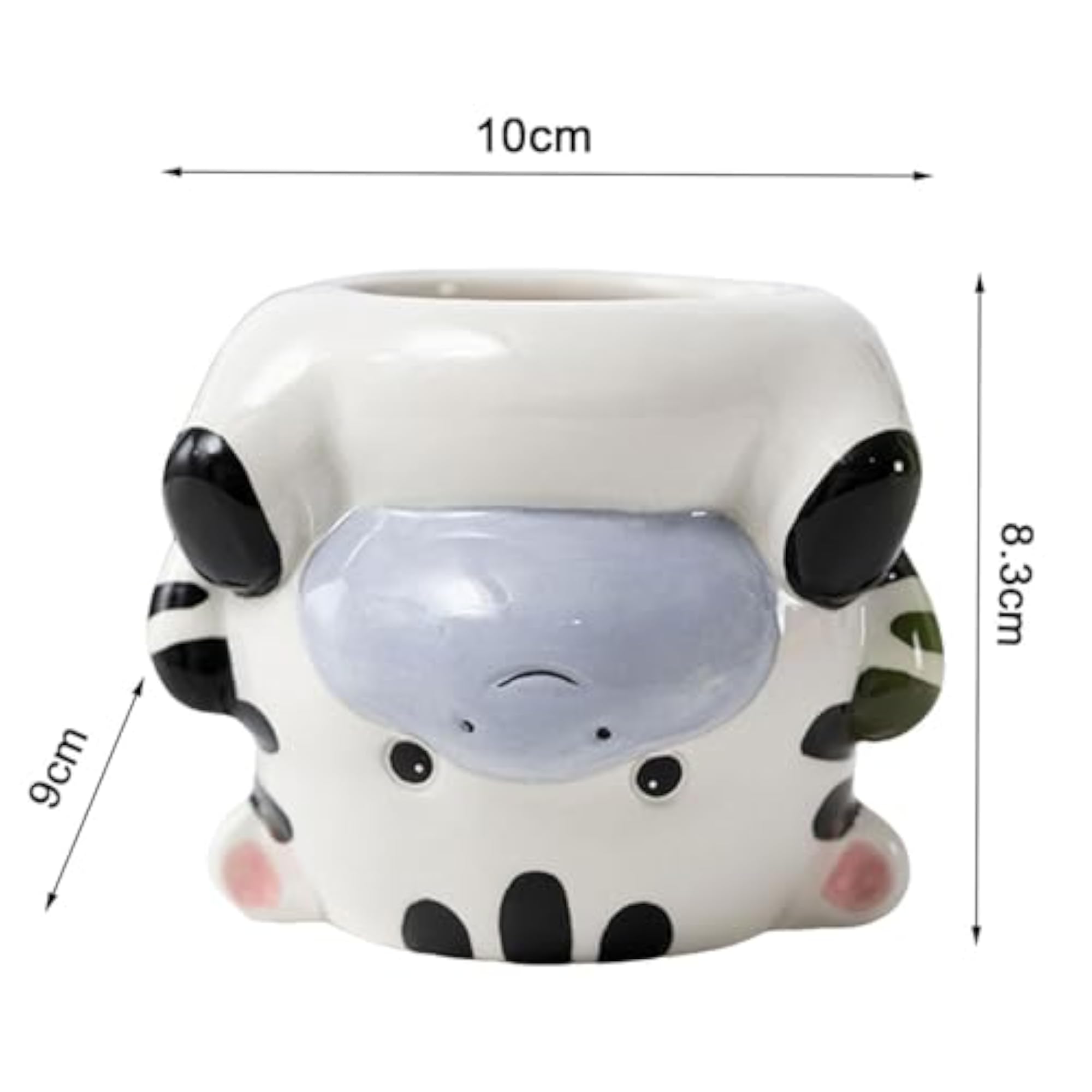 Animal Planter Flower Vase, Zebra Design